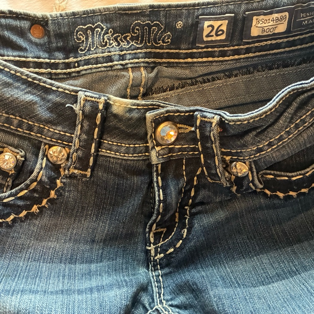 Miss Me Boot Cut Jeans with Embellished Details